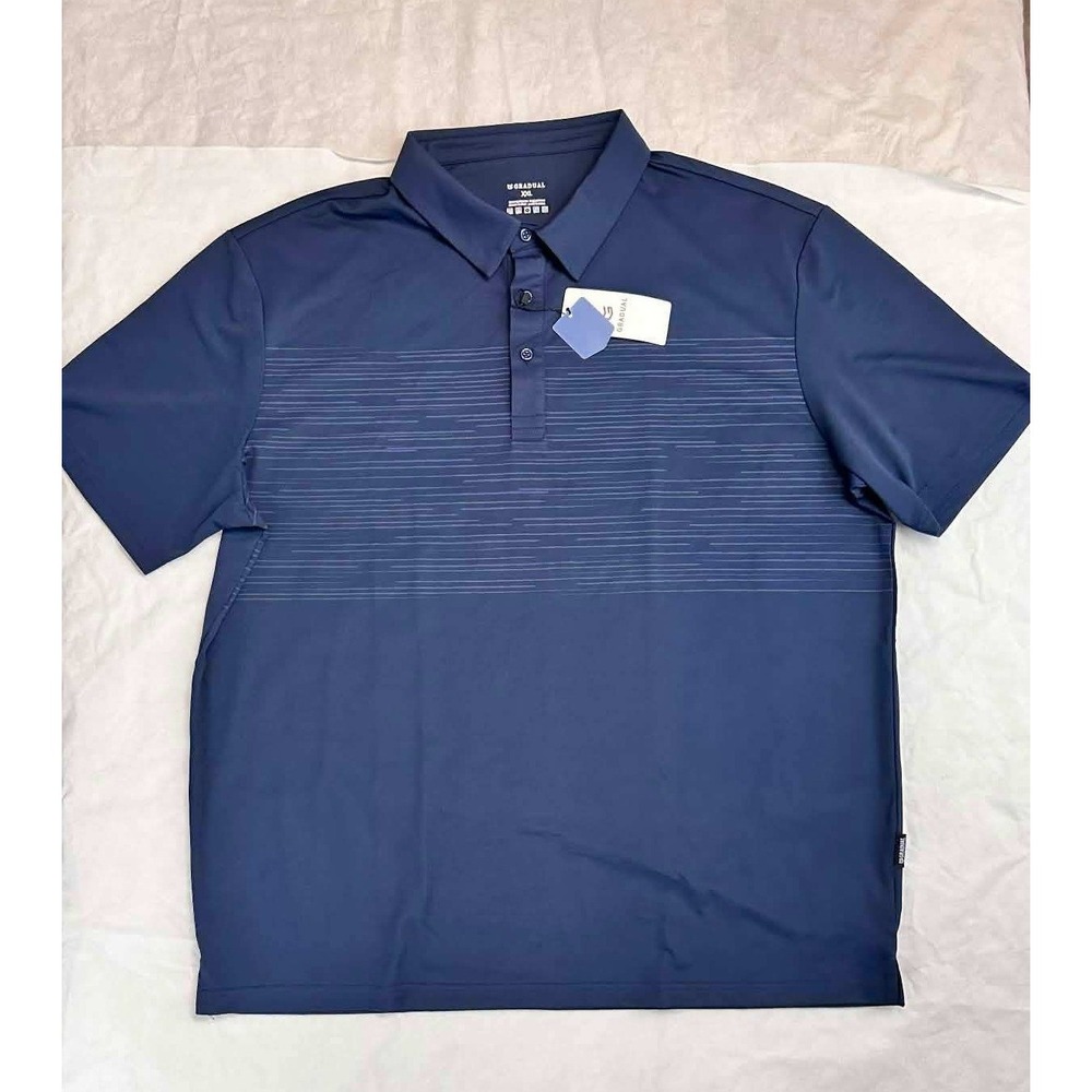 Classic Polished Athletic Lightweight Performance Gradual Polo Navy Mens XXL‎